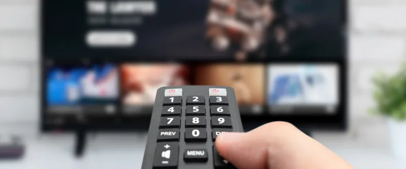 Streaming service on TV screen